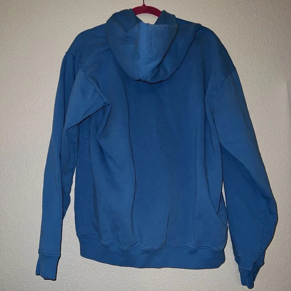 SPORTY & RICH WELLNESS CLUB HOODIE NAVY BLUE WHITE UNISEX ADULT MENS XL - Picture 4 of 5